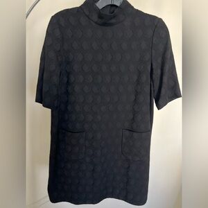 Ba&sh mini black dress with open back, babydoll style with pockets